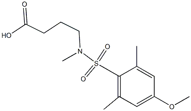 4-{[(4-METHOXY-2,6-DIMETHYLPHENYL)SULFONYL](METHYL)AMINO}BUTANOIC ACID Structure