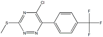 5-CHLORO-3-(METHYLTHIO)-6-[4-(TRIFLUOROMETHYL)PHENYL]-1,2,4-TRIAZINE 结构式