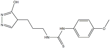 N-[3-(3-hydroxy-4H-pyrazol-4-yl)propyl]-N'-(4-methoxyphenyl)thiourea,,结构式