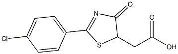 2-[2-(4-chlorophenyl)-4-oxo-4,5-dihydro-1,3-thiazol-5-yl]acetic acid Structure