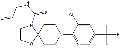 N-allyl-8-[3-chloro-5-(trifluoromethyl)-2-pyridinyl]-1-oxa-4,8-diazaspiro[4.5]decane-4-carbothioamide Structure