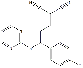 2-[3-(4-chlorophenyl)-3-(pyrimidin-2-ylthio)prop-2-enylidene]malononitrile