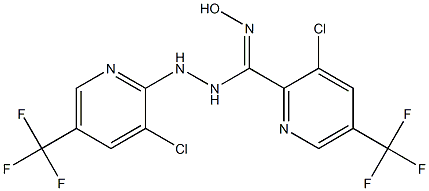 3-chloro-N'-[3-chloro-5-(trifluoromethyl)-2-pyridinyl]-5-(trifluoromethyl)-2-pyridinecarbohydroximohydrazide 结构式