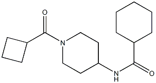 N1-[1-(cyclobutylcarbonyl)-4-piperidyl]cyclohexane-1-carboxamide 化学構造式