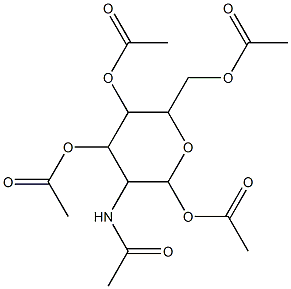 3-(acetylamino)-2,5-di(acetyloxy)-6-[(acetyloxy)methyl]tetrahydro-2H-pyran-4-yl acetate Structure