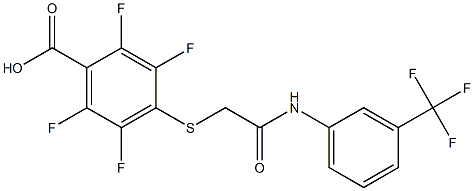  2,3,5,6-tetrafluoro-4-({2-oxo-2-[3-(trifluoromethyl)anilino]ethyl}thio)benzoic acid