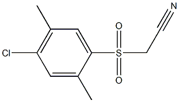 2-[(4-chloro-2,5-dimethylphenyl)sulfonyl]acetonitrile 化学構造式