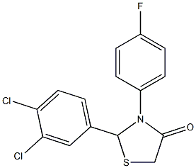 2-(3,4-dichlorophenyl)-3-(4-fluorophenyl)-1,3-thiazolan-4-one