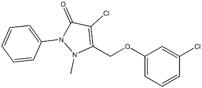  4-chloro-5-[(3-chlorophenoxy)methyl]-1-methyl-2-phenyl-1,2-dihydro-3H-pyrazol-3-one