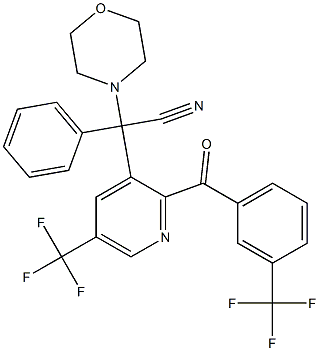  2-morpholino-2-phenyl-2-{5-(trifluoromethyl)-2-[3-(trifluoromethyl)benzoyl]-3-pyridinyl}acetonitrile