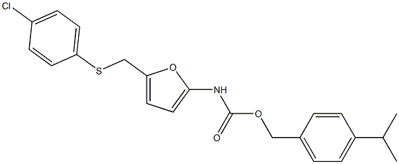 4-isopropylbenzyl N-(5-{[(4-chlorophenyl)thio]methyl}-2-furyl)carbamate