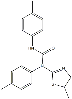 N-(5-methyl-4,5-dihydro-1,3-thiazol-2-yl)-N,N'-di(4-methylphenyl)urea Structure