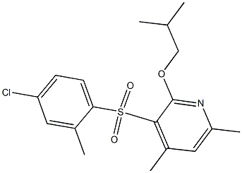3-[(4-chloro-2-methylphenyl)sulfonyl]-2-isobutoxy-4,6-dimethylpyridine Struktur