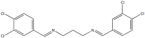 N1,N3-di(3,4-dichlorobenzylidene)propane-1,3-diamine Struktur