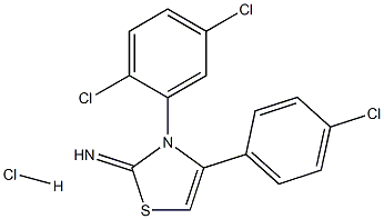 4-(4-chlorophenyl)-3-(2,5-dichlorophenyl)-2,3-dihydro-1,3-thiazol-2-imine hydrochloride,,结构式