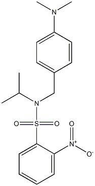 N1-[4-(dimethylamino)benzyl]-N1-isopropyl-2-nitrobenzene-1-sulfonamide 化学構造式