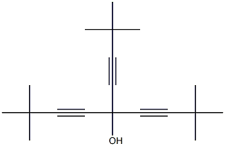 5-(3,3-dimethylbut-1-ynyl)-2,2,8,8-tetramethylnona-3,6-diyn-5-ol Structure