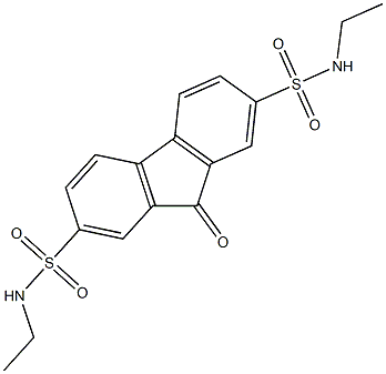 N2,N7-diethyl-9-oxo-9H-2,7-fluorenedisulfonamide Structure