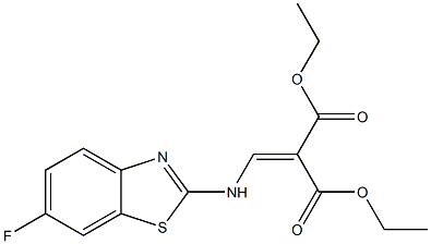 diethyl 2-{[(6-fluoro-1,3-benzothiazol-2-yl)amino]methylidene}malonate Structure