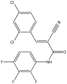 N1-(2,3,4-trifluorophenyl)-2-cyano-3-(2,4-dichlorophenyl)acrylamide,,结构式