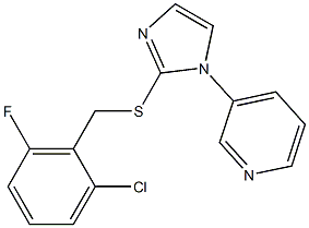 3-{2-[(2-chloro-6-fluorobenzyl)thio]-1H-imidazol-1-yl}pyridine,,结构式