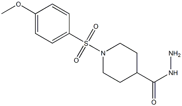 1-[(4-methoxyphenyl)sulfonyl]-4-piperidinecarbohydrazide Struktur