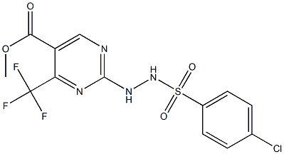 methyl 2-{2-[(4-chlorophenyl)sulfonyl]hydrazino}-4-(trifluoromethyl)pyrimidine-5-carboxylate