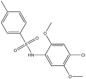 N1-(4-chloro-2,5-dimethoxyphenyl)-4-methylbenzene-1-sulfonamide 结构式