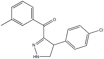 [4-(4-chlorophenyl)-4,5-dihydro-1H-pyrazol-3-yl](3-methylphenyl)methanone Structure