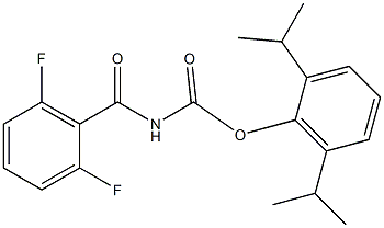 2,6-diisopropylphenyl N-(2,6-difluorobenzoyl)carbamate,,结构式
