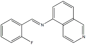 N-[(E)-(2-fluorophenyl)methylidene]-5-isoquinolinamine 化学構造式