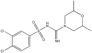 N1-[(2,6-dimethylmorpholino)(imino)methyl]-3,4-dichlorobenzene-1-sulfonamide Structure