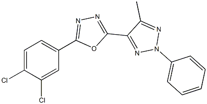 2-(3,4-dichlorophenyl)-5-(5-methyl-2-phenyl-2H-1,2,3-triazol-4-yl)-1,3,4-oxadiazole Structure