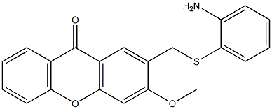 2-{[(2-aminophenyl)thio]methyl}-3-methoxy-9H-xanthen-9-one 结构式