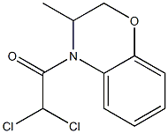 2,2-dichloro-1-(3-methyl-2,3-dihydro-4H-1,4-benzoxazin-4-yl)-1-ethanone Struktur