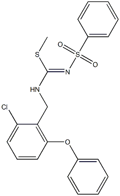 N1-[[(2-chloro-6-phenoxybenzyl)amino](methylthio)methylidene]benzene-1-sulfonamide Structure