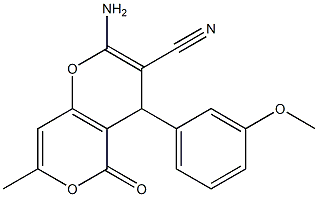 2-amino-4-(3-methoxyphenyl)-7-methyl-5-oxo-4H,5H-pyrano[4,3-b]pyran-3-carbonitrile