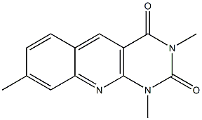 1,3,8-trimethyl-1,2,3,4-tetrahydropyrimido[4,5-b]quinoline-2,4-dione,,结构式