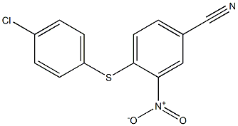 4-[(4-chlorophenyl)thio]-3-nitrobenzonitrile,,结构式