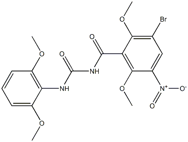 N-(3-bromo-2,6-dimethoxy-5-nitrobenzoyl)-N'-(2,6-dimethoxyphenyl)urea Structure