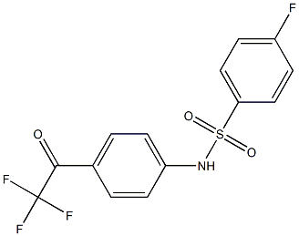 4-fluoro-N-[4-(2,2,2-trifluoroacetyl)phenyl]benzenesulfonamide Structure