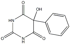 5-hydroxy-5-phenylhexahydropyrimidine-2,4,6-trione Struktur