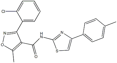 3-(2-chlorophenyl)-5-methyl-N-[4-(4-methylphenyl)-1,3-thiazol-2-yl]-4-isoxazolecarboxamide