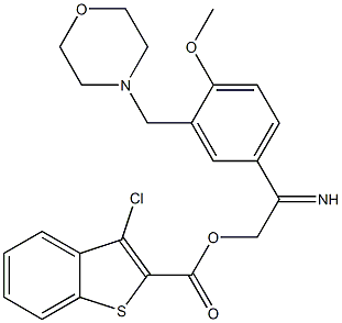 4-[5-({[(3-chloro-1-benzothiophen-2-yl)carbonyl]oxy}ethanimidoyl)-2-methoxybenzyl]morpholine|