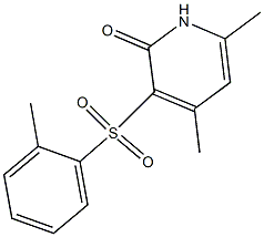 4,6-dimethyl-3-[(2-methylphenyl)sulfonyl]-2(1H)-pyridinone Structure