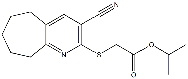 isopropyl 2-[(3-cyano-6,7,8,9-tetrahydro-5H-cyclohepta[b]pyridin-2-yl)sulfanyl]acetate|