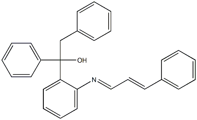1,2-diphenyl-1-{2-[(3-phenylprop-2-enylidene)amino]phenyl}ethan-1-ol 结构式