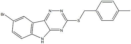 8-bromo-3-[(4-methylbenzyl)thio]-5H-[1,2,4]triazino[5,6-b]indole Structure