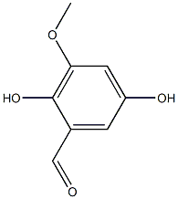 2,5-dihydroxy-3-methoxybenzenecarbaldehyde 化学構造式