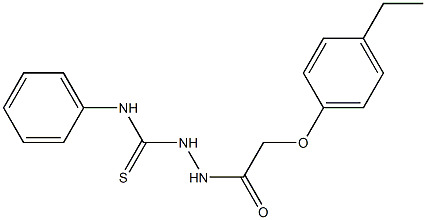 2-[2-(4-ethylphenoxy)acetyl]-N-phenyl-1-hydrazinecarbothioamide Structure